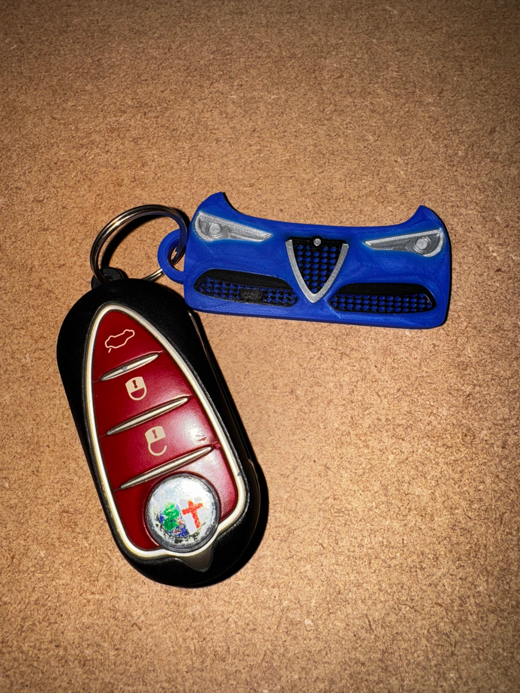 Custom 3D Printed Alfa Romeo Stelvio Keyring – Personalised Number Plate Car Keychain Gift