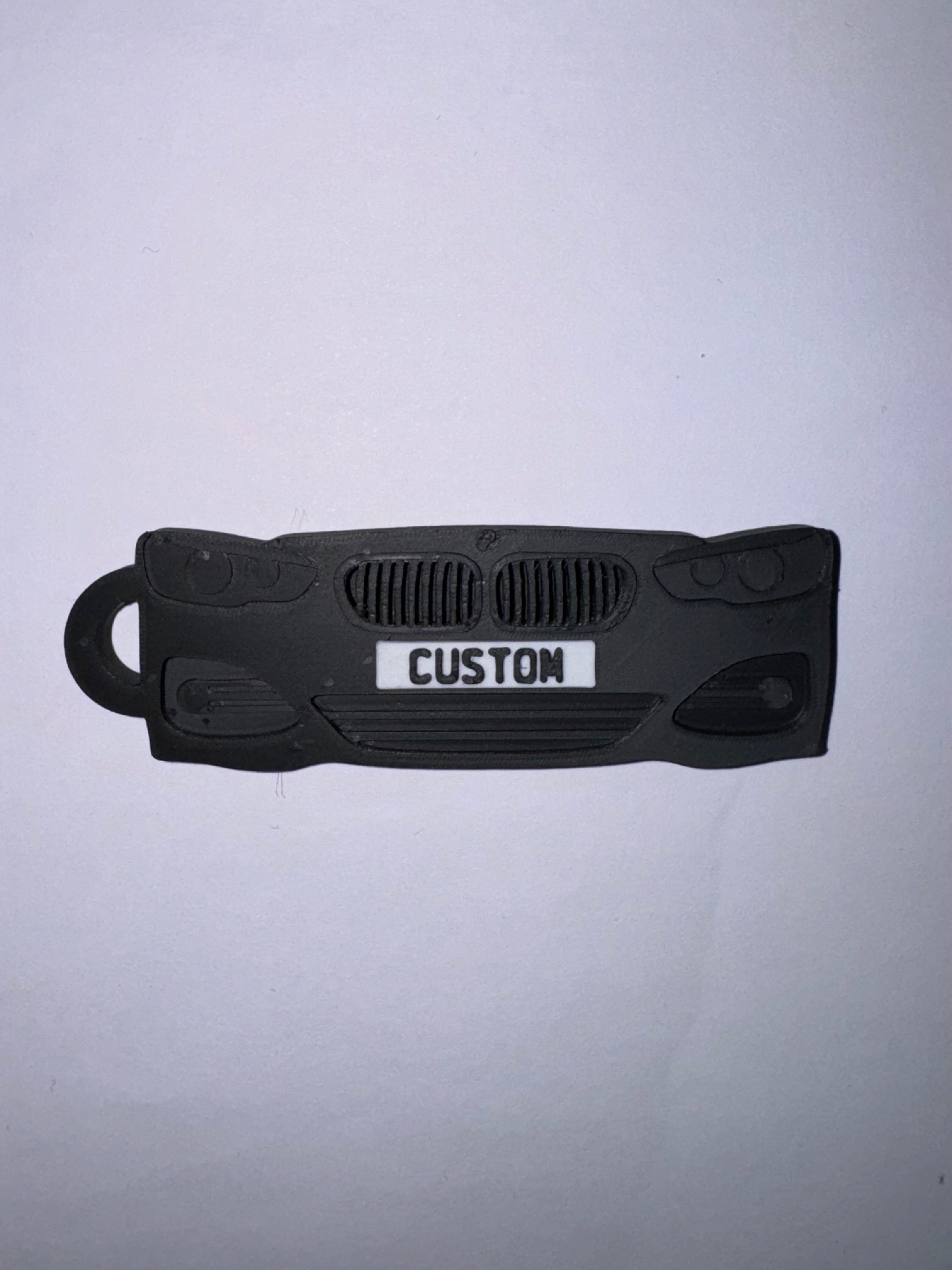 Custom 3D Printed BMW 1 Series Key Chain Personalised Plate And Colour Choice