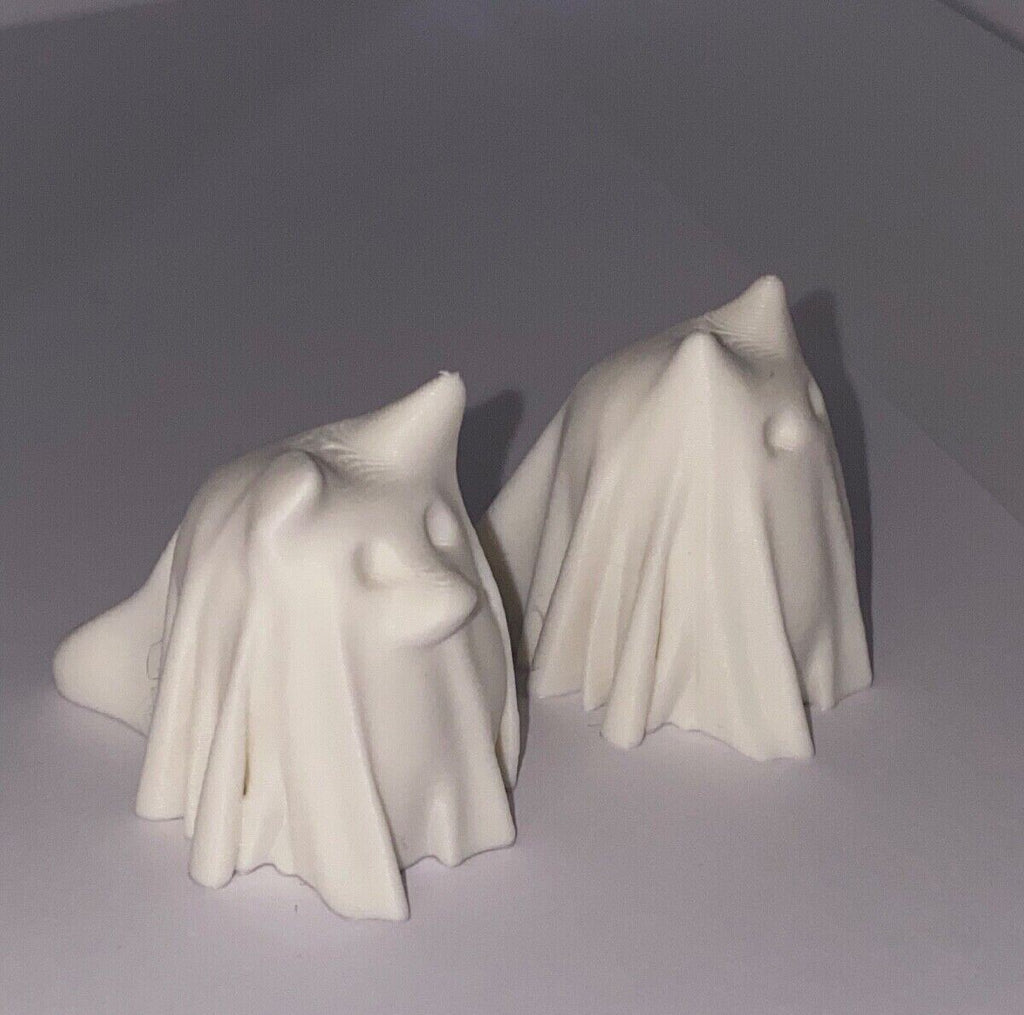 3D Printed Ghost Cat Halloween Figure – Mysterious Kitty Decor for Spooky Displays