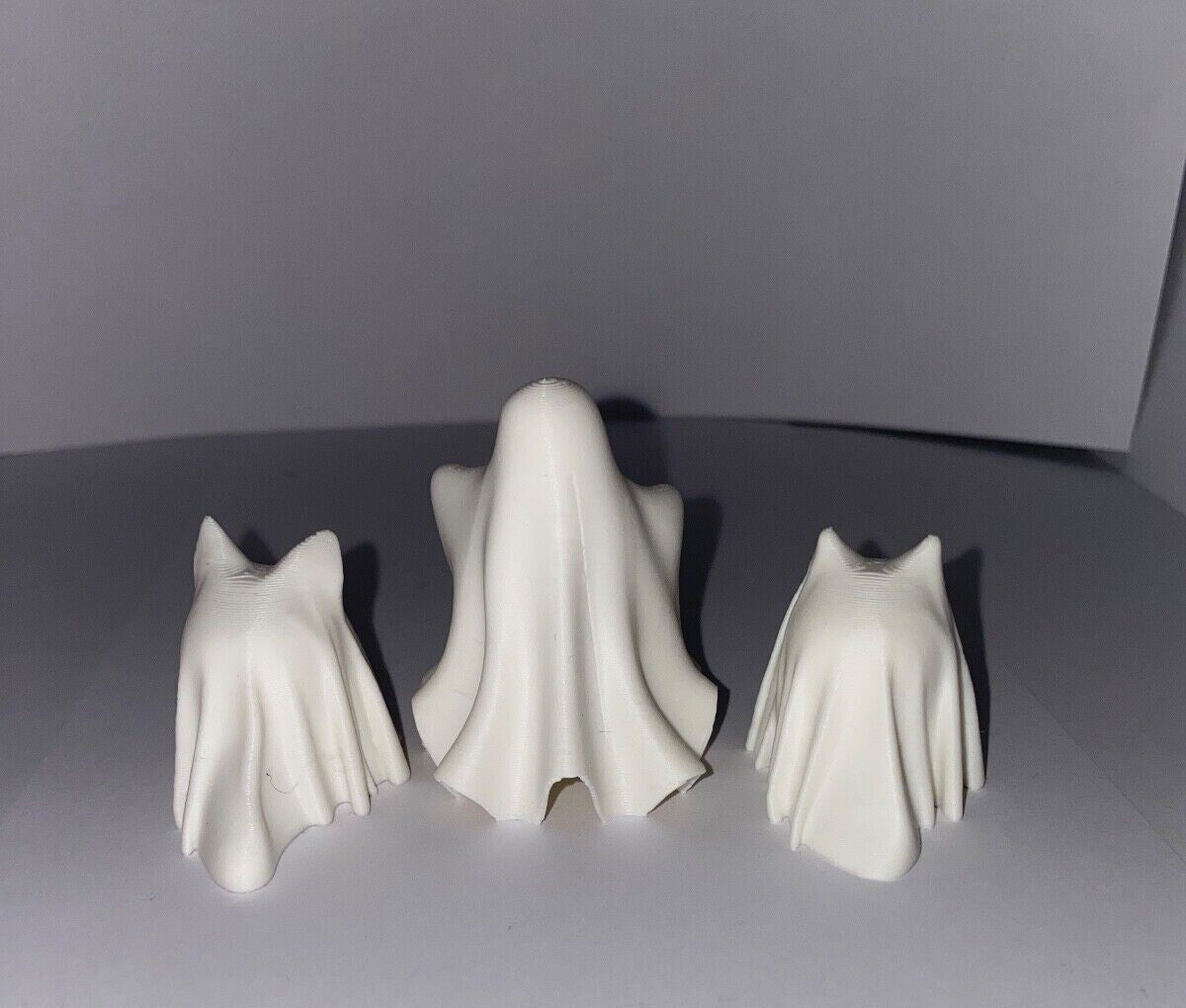 3D Printed Halloween Decor Bundle – Ghost Cat, Ghost Dog, Spectral Spirit & Pumpkins Set