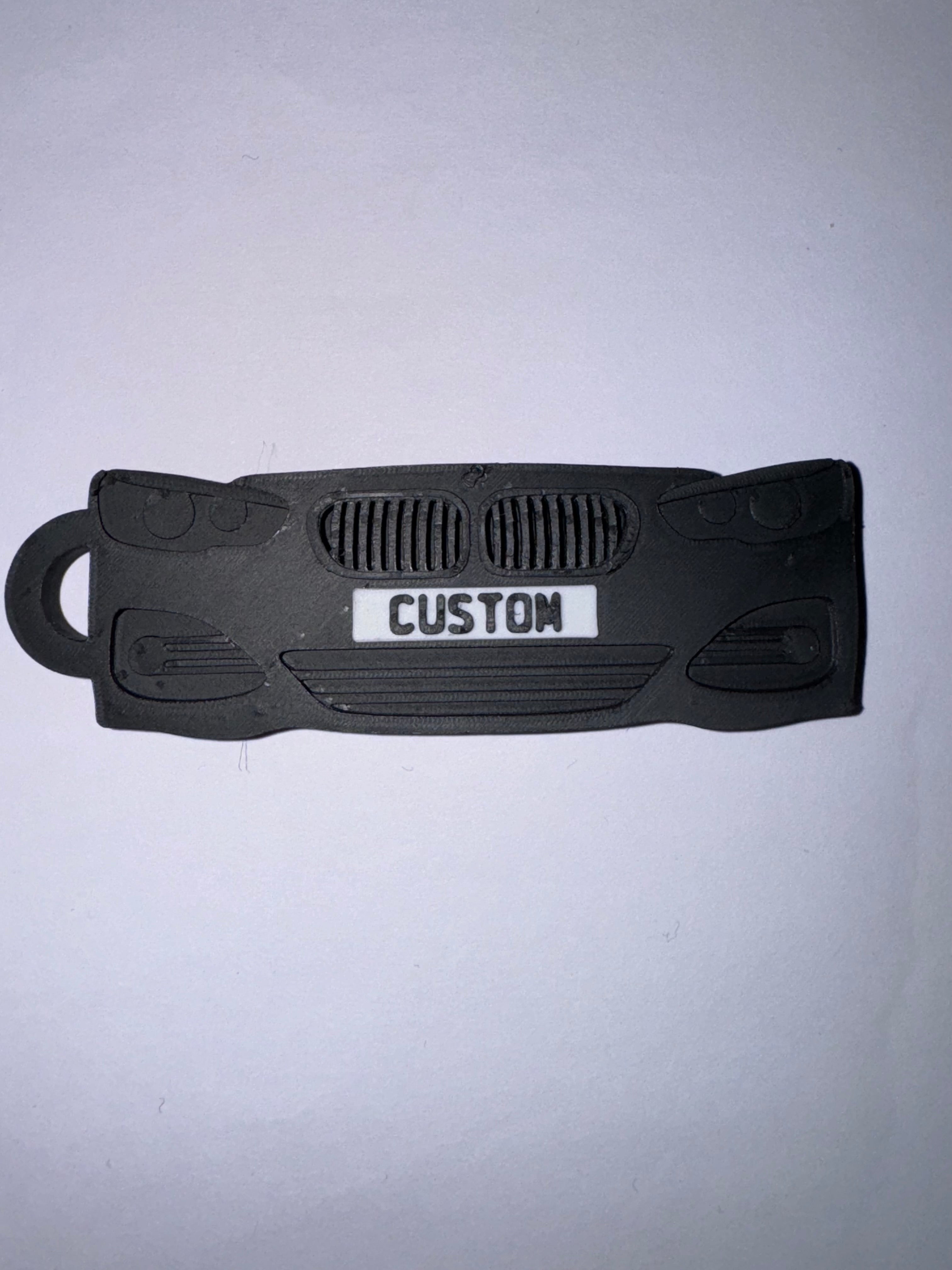 Custom 3D Printed BMW 1 Series Key Chain Personalised Plate And Colour Choice
