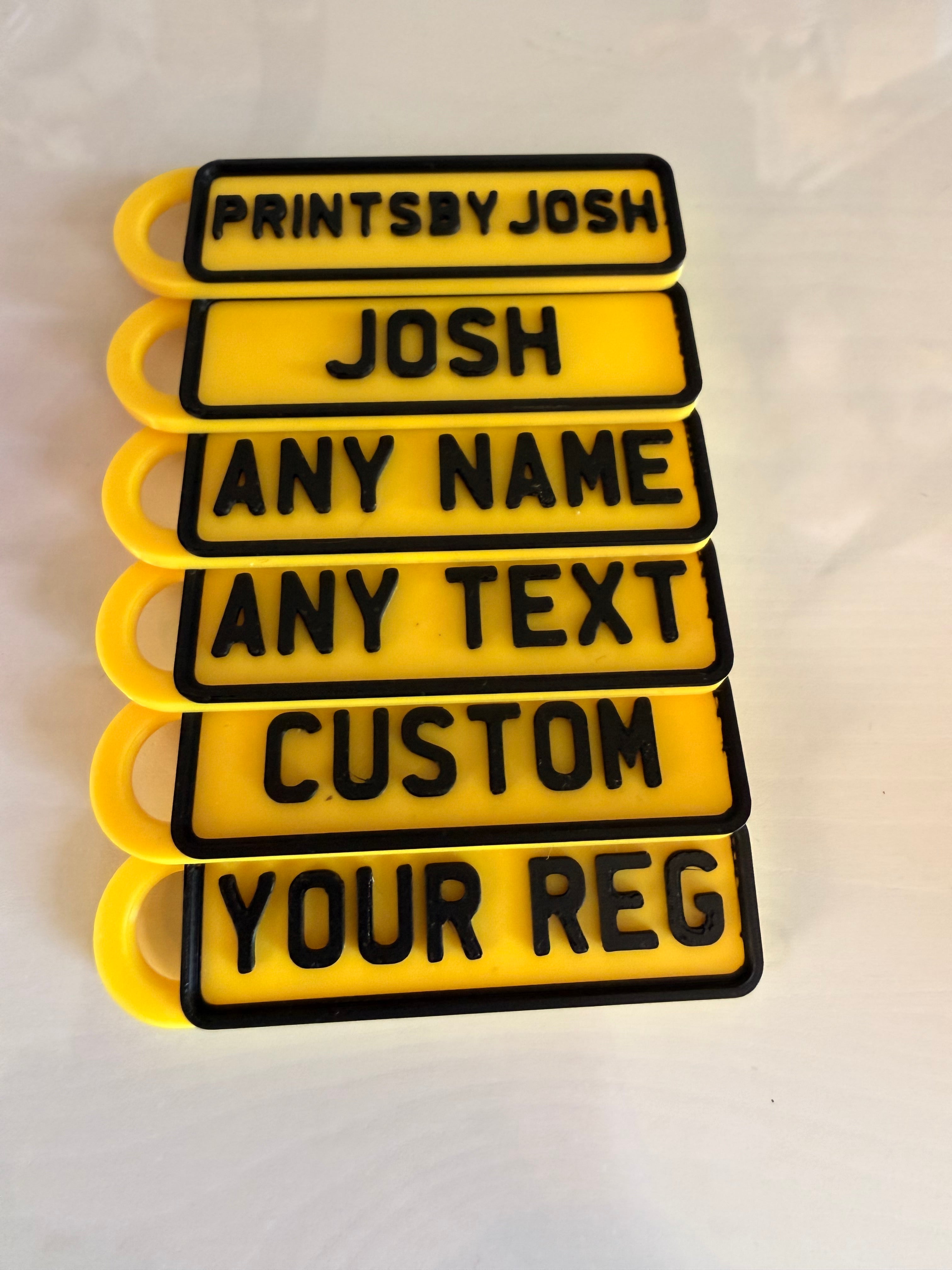 Number Plate Keyring