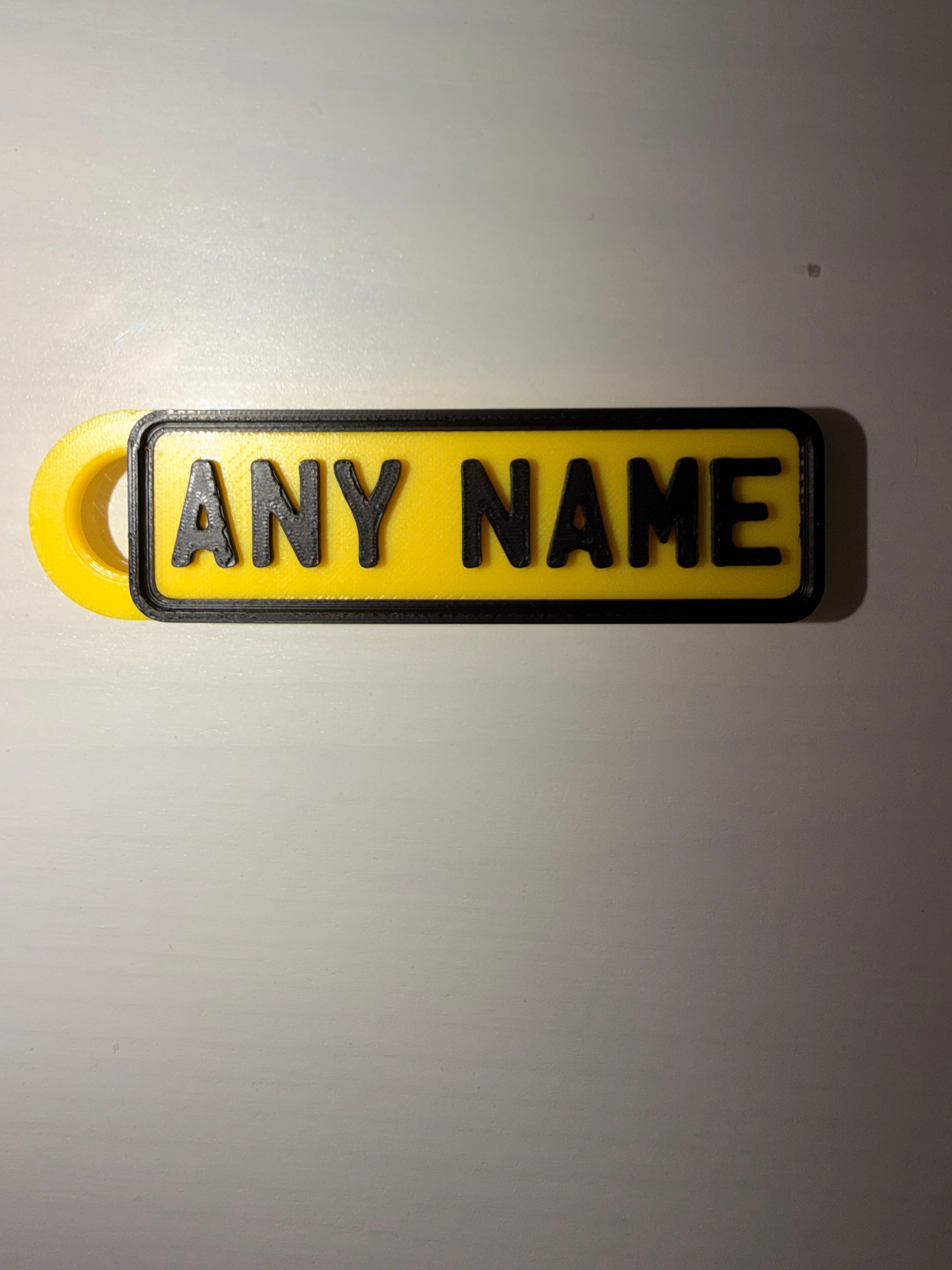 Number Plate Keyring