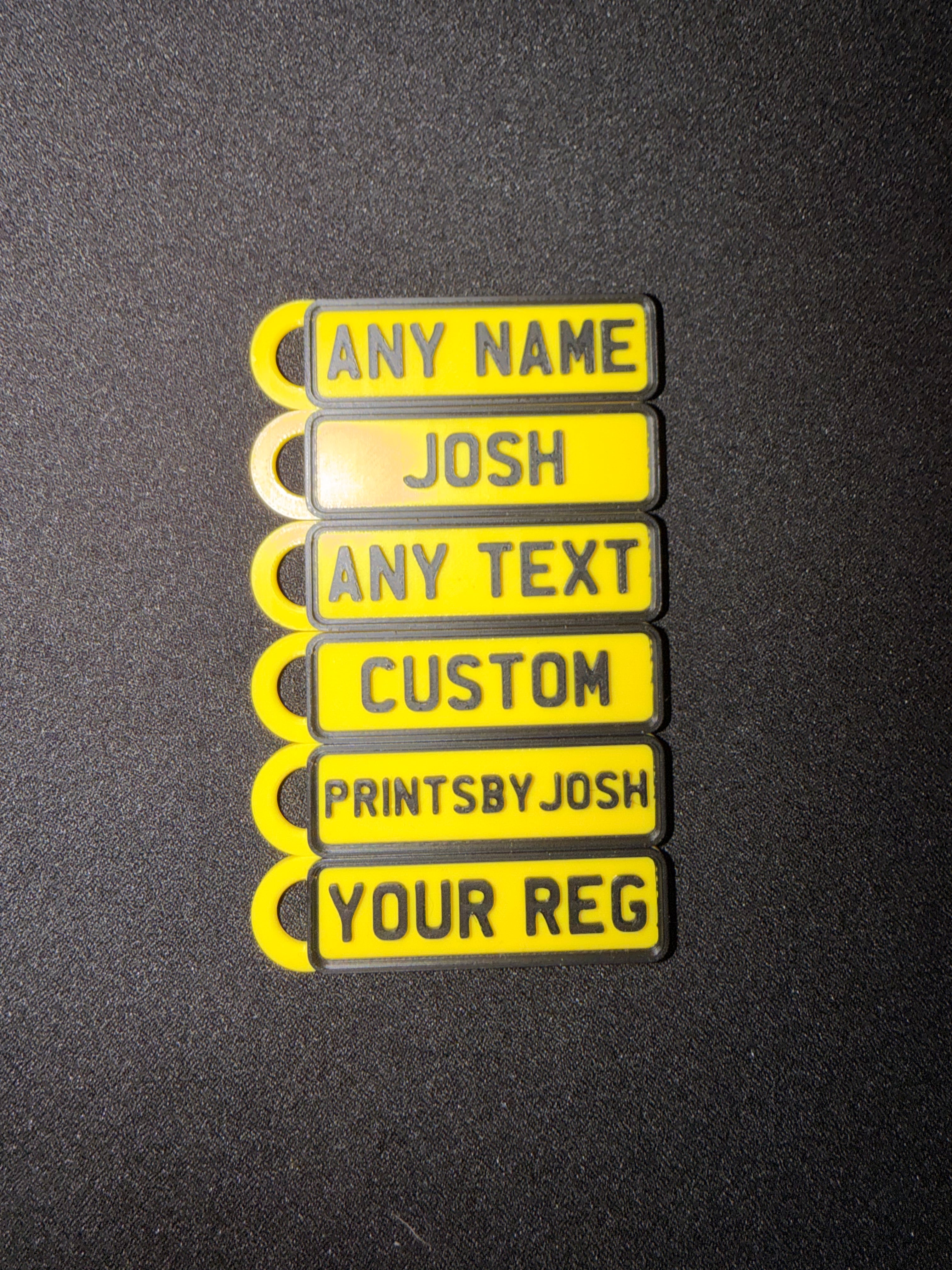 Number Plate Keyring