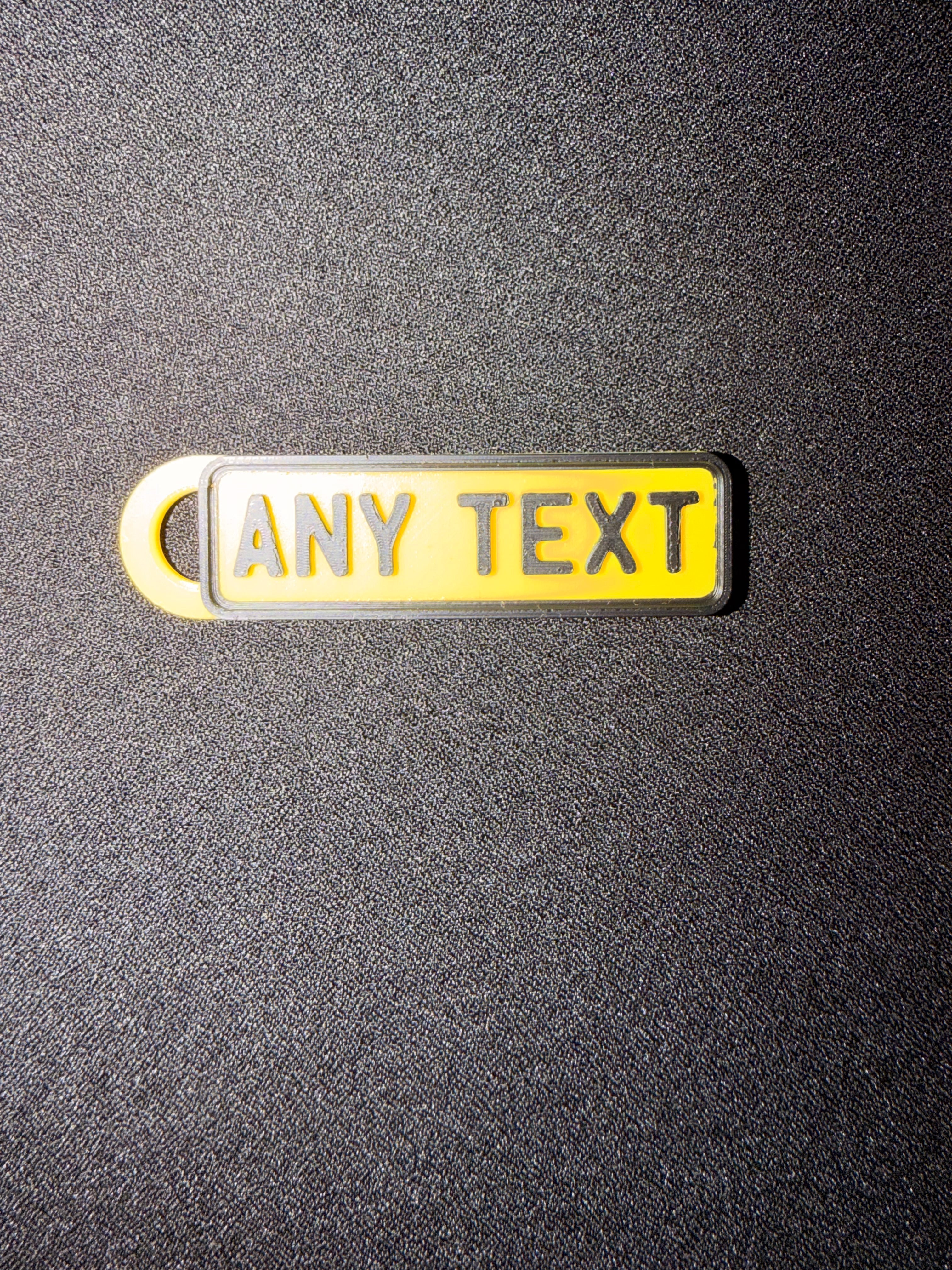 Number Plate Keyring