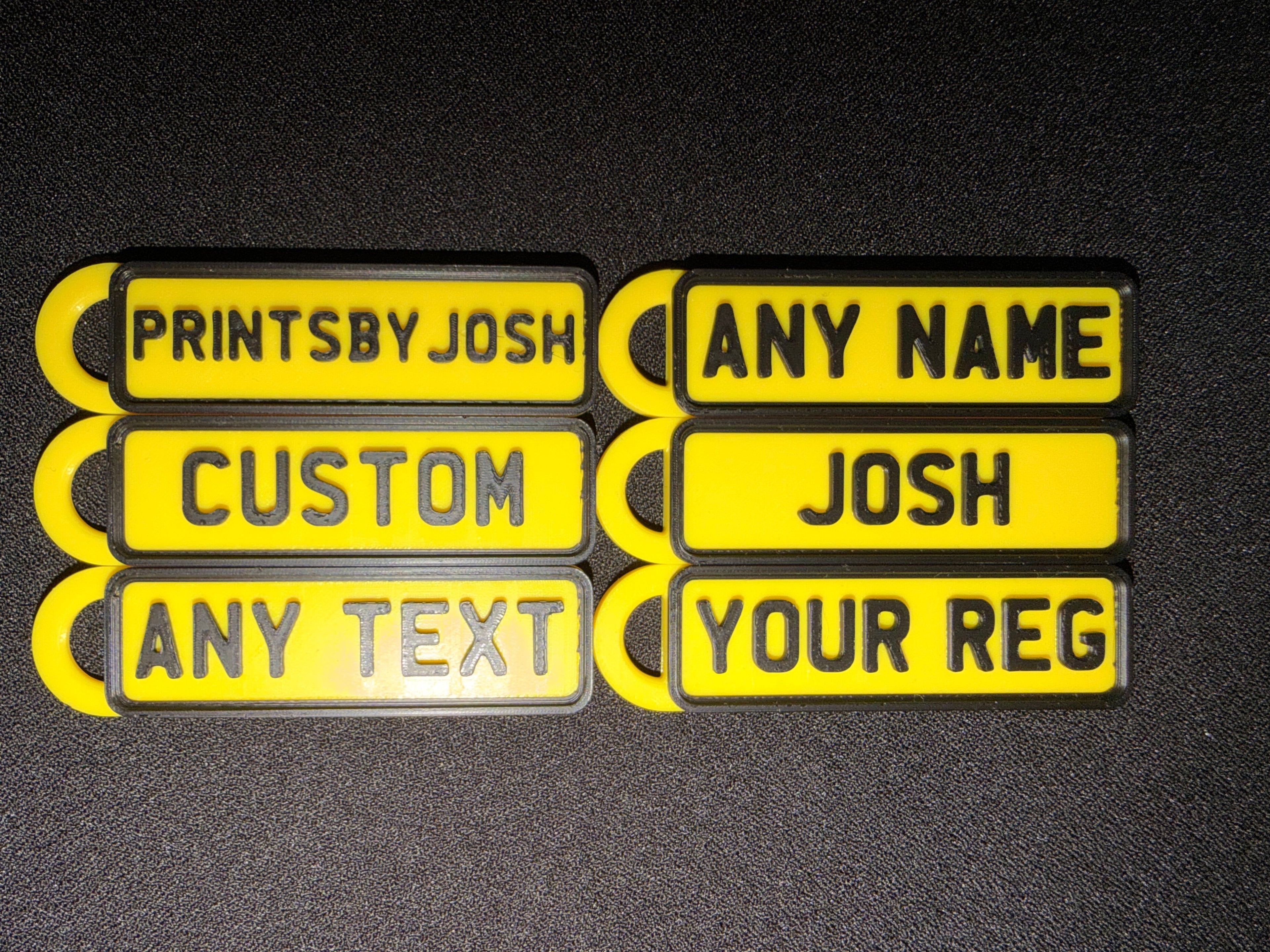 Number Plate Keyring