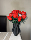 Spiral 3D Printed Vase Compatible with LEGO® Rose Bouquet (Set 10328)