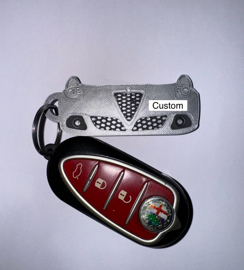 Custom Alfa Romeo Giulietta Keyring - Personalised Number Plate & Colour